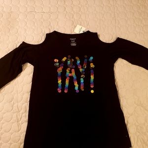 Girls plus cold sholder 1/4 sleeves